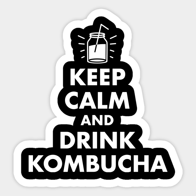 Keep Calm and Drink Kombucha Sticker by designminds1